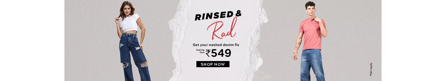 Washed Jeans Starting from MRP 549